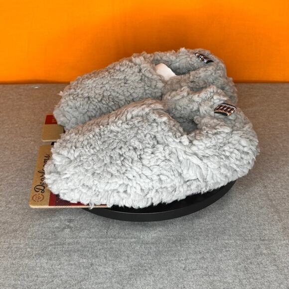 Dearfoams Kids Fuzzy Slippers Grey Memory Foam Size 13 / 1 - Picture 5 of 8